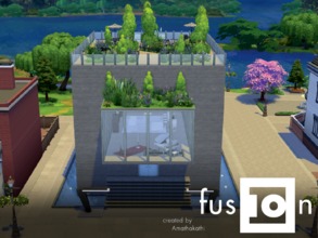 Sims 4 — fusIOn Bar & Stage by amathakathi — Dripping with ultra-cool indifference, an austere post-industrial