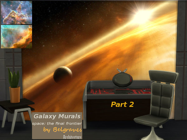Sims 4 — Galaxy Walls II by Leander_Belgraves — 3 Galaxy Murals