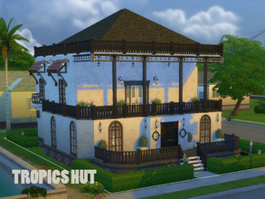 Sims 4 — Tropics Hut by viko3009 — A traditional house with roots from the south east asia. Spiced up with a bit of