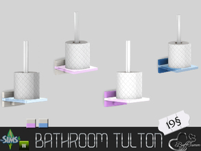Sims 4 — Tulton Bathroom Toilet Paper Holder(Recolor 2) by BuffSumm — Recolor Set matching the Tulton Bathroom. Most