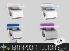 Sims 4 — Tulton Bathroom Toilet Paper Roll (Recolor 2) by BuffSumm — Recolor Set matching the Tulton Bathroom. Most