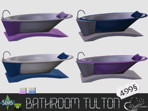 Sims 4 — Tulton Bathroom Tub (Recolor 2) by BuffSumm — Recolor Set matching the Tulton Bathroom. Most objects contains 4