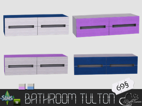 Sims 4 — Tulton Bathroom 'Under the Sink' Shelf (Recolor 2) by BuffSumm — Recolor Set matching the Tulton Bathroom. Most
