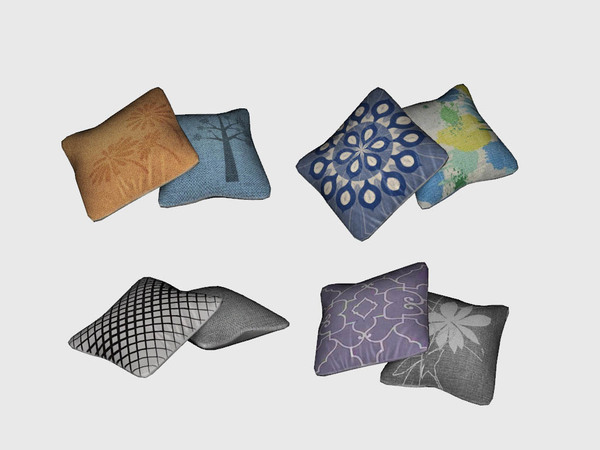 Sims 4 — Bedroom Cedar - Throw Pillow by ung999 — Bedroom Cedar - Throw Pillow Colors Option ; 4
