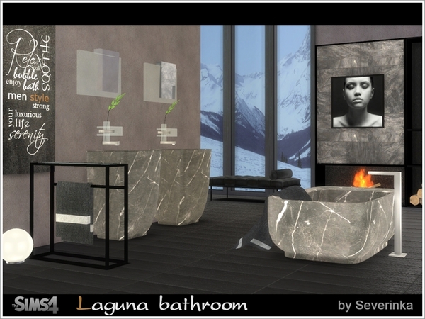 Sims 4 — Laguna bathroom by Severinka_ — A set of furniture and decor for the bathroom 'Laguna' Stylish Italian design