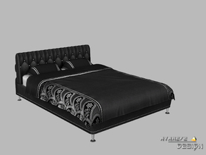 Sims 4 — Altara Bed by NynaeveDesign — Add this sleek styled bed to your sim's master bedroom for a one-of-a-kind