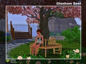 Sims 3 — Glenham Seat by Angela — Glenham seat, created to be placed around a treebase, 6 of them would create a full