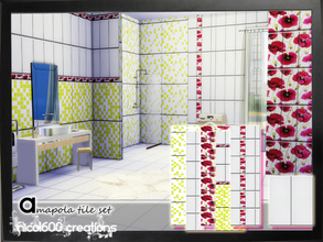 Sims 4 — Amapola tile set by nicol6002 — Amapola tile set includes: Amapola tiles in 5 different variations. Suitable for