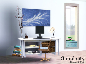Sims 3 — [SIM]plicity by Angela — Simplicity, a small office set containing a desk and chair.