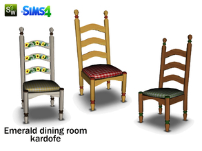 Sims 4 — kardofe_Emerald dining room_ dining chair by kardofe — Old rustic chair