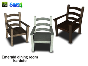 Sims 4 — kardofe_Emerald dining room_ living chair by kardofe — Armchair old rustic style