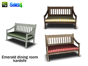 Sims 4 — kardofe_Emerald dining room_ Loveseat by kardofe — Sofa loveseat old rustic style