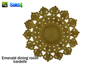 Sims 4 — kardofe_Emerald dining room_ Rug by kardofe — Handmade carpet esparto