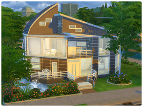Sims 4 — Modern House Gardenia by Aliona7772 — A modern house with a beautiful garden. First floor - hall, living room,