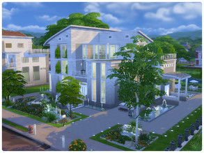 Sims 4 — Modern House Aelita by Aliona7772 — A modern house with a very beautiful garden. Quite expensive because of it