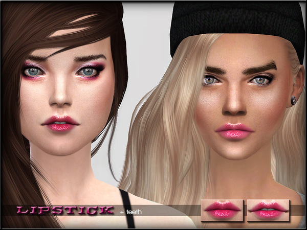 Sims 4 — LipsSet8 by Shojoangel — Hi ^^ 1file with 20 colors (+teeth) stand alone item/ non-default note: use kijiko's