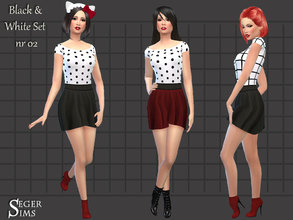 Sims 4 — Black & White Set 02 by SegerSims — * Dresses Only! * The first set of many with Black &amp;amp;amp;