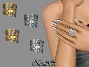 Sims 3 — NataliS_TS3 Stackable Rings  FT-FA by Natalis — Fashion trend - the stack ring. Combine several lustrous metal