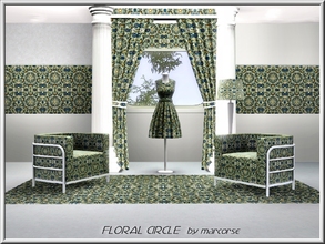 Sims 3 — Floral Circle_marcorse by marcorse — Tile pattern flowers and circles in a Moorish type tile.