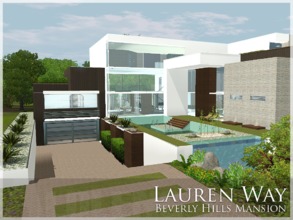 Sims 3 — Lauren Way by aloleng — This house was inspired by Lauren Way of Beverly Hills. A mansion with 3 floors, covered