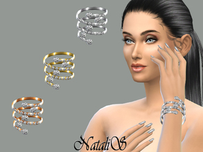 Sims 4 — NataliS_Spring and crystal bracelet FT-FA by Natalis — Spring bracelet with sparkling crystals. Modern design.