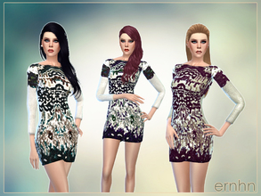 Sims 4 — Travellers Embellished Sequin Dress by ernhn — Travellers Embellished Sequin Dress Comes with 3 variations.