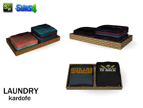 Sims 4 — kardofe_Laundry_Basket with folded clothes by kardofe — Basket with folded clothes