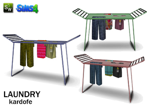 Sims 4 — kardofe_Laundry_clothes rack by kardofe — Rack for drying clothes