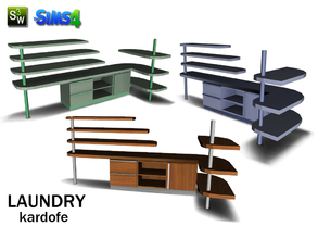 Sims 4 — kardofe_Laundry_furniture by kardofe — Great furniture for the laundry, with many shelves and cabinets and a