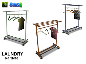 Sims 4 — kardofe_Laundry_Hanger for clothes by kardofe — Practical hanger to put the freshly ironed clothes