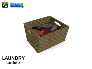 Sims 4 — kardofe_Laundry_laundry basket by kardofe — Basket to put dirty clothes