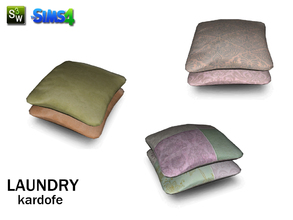 Sims 4 — kardofe_Laundry_piled cushions by kardofe — Two cushions stacked, stored in the laundry,