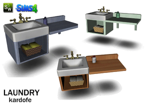 Sims 4 — kardofe_Laundry_sink by kardofe — Restrooms for smalls those clothes to be washed by hand