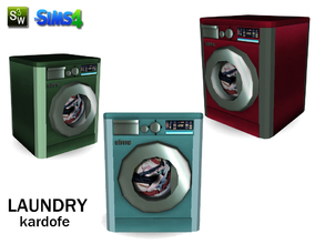 Sims 4 — kardofe_Laundry_washer by kardofe — Washing machine only decorative, puedenponer things up