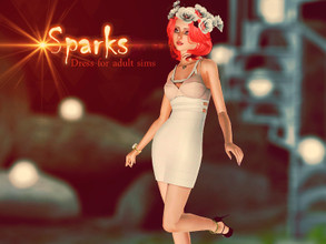 Sims 3 — Sparks Dress by Kiolometro — Dress for young women. A little weird to wear underwear over a dress, but that is