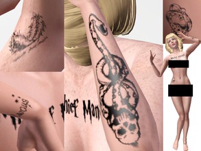 Sims 3 — Harry Potter Themed Tattoos by Nuclearwaffles2 — These are accessory tattoos in the &quot;SOCKS&quot;