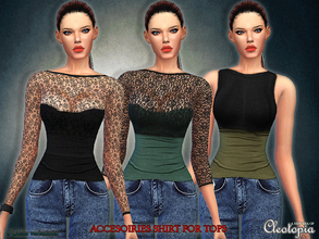 Sims 4 — Set33- ACCESOIRIES - Stretch Tank Top by Cleotopia — These tops can be found under Socks. to layer with my lace