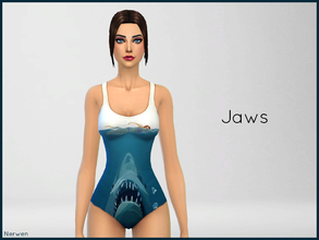 Sims 4 — Jaws Swimwear by Nerwen6662 — Do you love sharks ? I do a lot. So if you love them too, you need this swimwear !