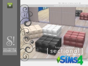Sims 4 — Arden Pouf [Sectional Surface] by SIMcredible! — by SIMcredibledesigns.com available at TSR