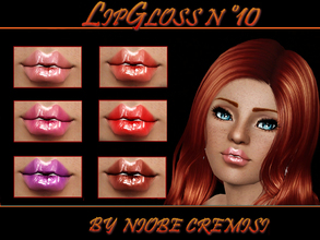 Sims 3 — Lipgloss n 10 by niobe cremisi by niobe_cremisi — -4 Channel recolorable -teen/elder -female