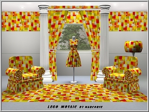 Sims 3 — Lego Mosaic_marcorse by marcorse — Geometric pattern: mosaic design in Lego blocks