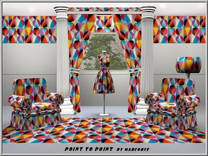 Sims 3 — Point to Point_marcorse by marcorse — Geometric pattern triangles point to point inside circles.