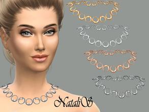 Sims 4 — NataliS_Circle necklace FT-FE.package by Natalis — Metal circle necklace. A lovely design featuring a daring