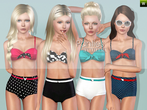 Sims 3 — (Teen) Vintage Style Panties by lillka — Vintage Style Panties for teen girls 4 styles/recolorable I hope you