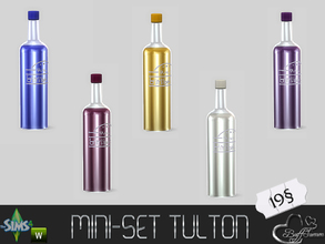 Sims 4 — MiniSet Tulton Bottle by BuffSumm — A little Set for decoration. Matching the Tulton Series. The most Objects in