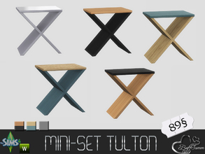 Sims 4 — Livingroom Tulton Endtable 'X' by BuffSumm — A little Set for decoration. Matching the Tulton Series. The most