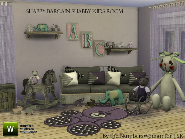 Sims 4 — Shabby Bargain Shabby Chic Kids by TheNumbersWoman — We decided to scour the dumps, garage sales, and trash