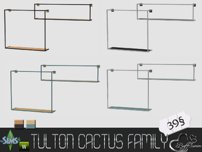 Sims 4 — Tulton Cactus Family Wallshelf Double by BuffSumm — A Addon-Set for the Tulton Series - The Cactus Family :)