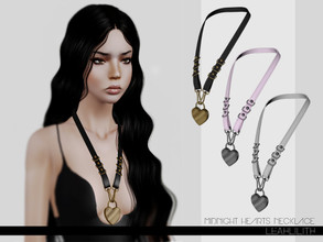 Sims 3 — LeahLillith Midnight Hearts Necklace by Leah_Lillith — Midnight Hearts Necklace 2 recolorable areas hope you'll