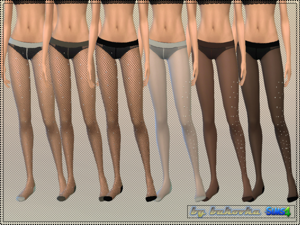 Sims 4 — Tights with Strass by bukovka — Tights for women with rhinestones. Install a separate slot. Six variants of